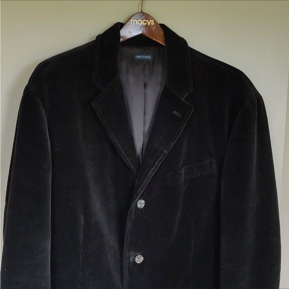 VTG Polo Ralph Lauren Corduroy Sport Coat Black Size Mens Large - Picture 7 of 10
